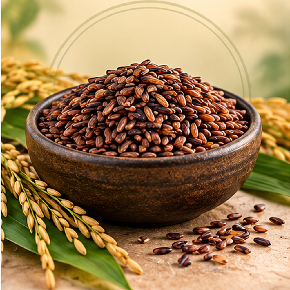 Karunguruvai traditional dark rice