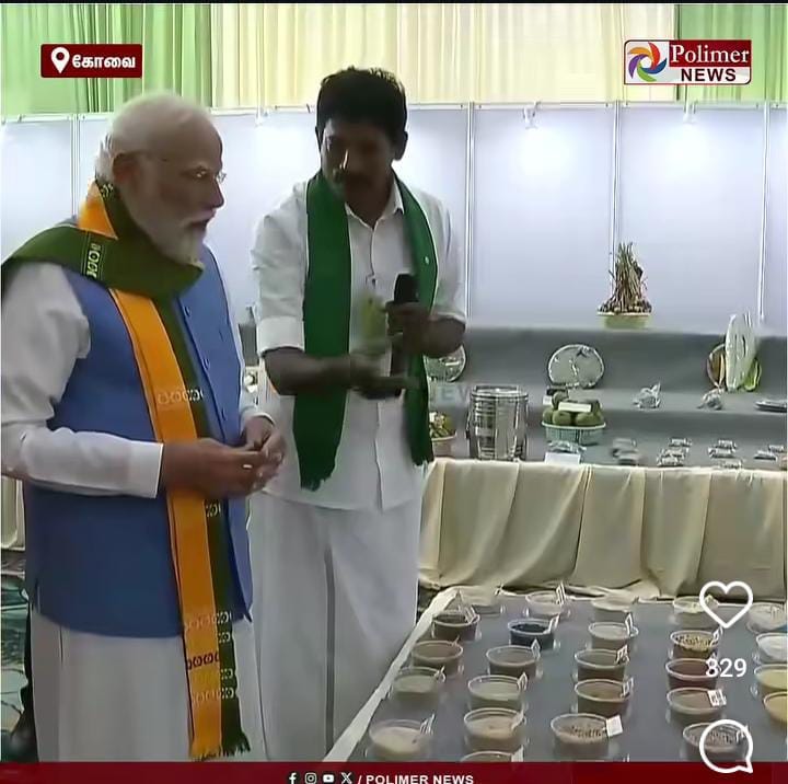 Chola Naadu representative with the Hon’ble Prime Minister of India at the South India Natural Farming Conference in Coimbatore